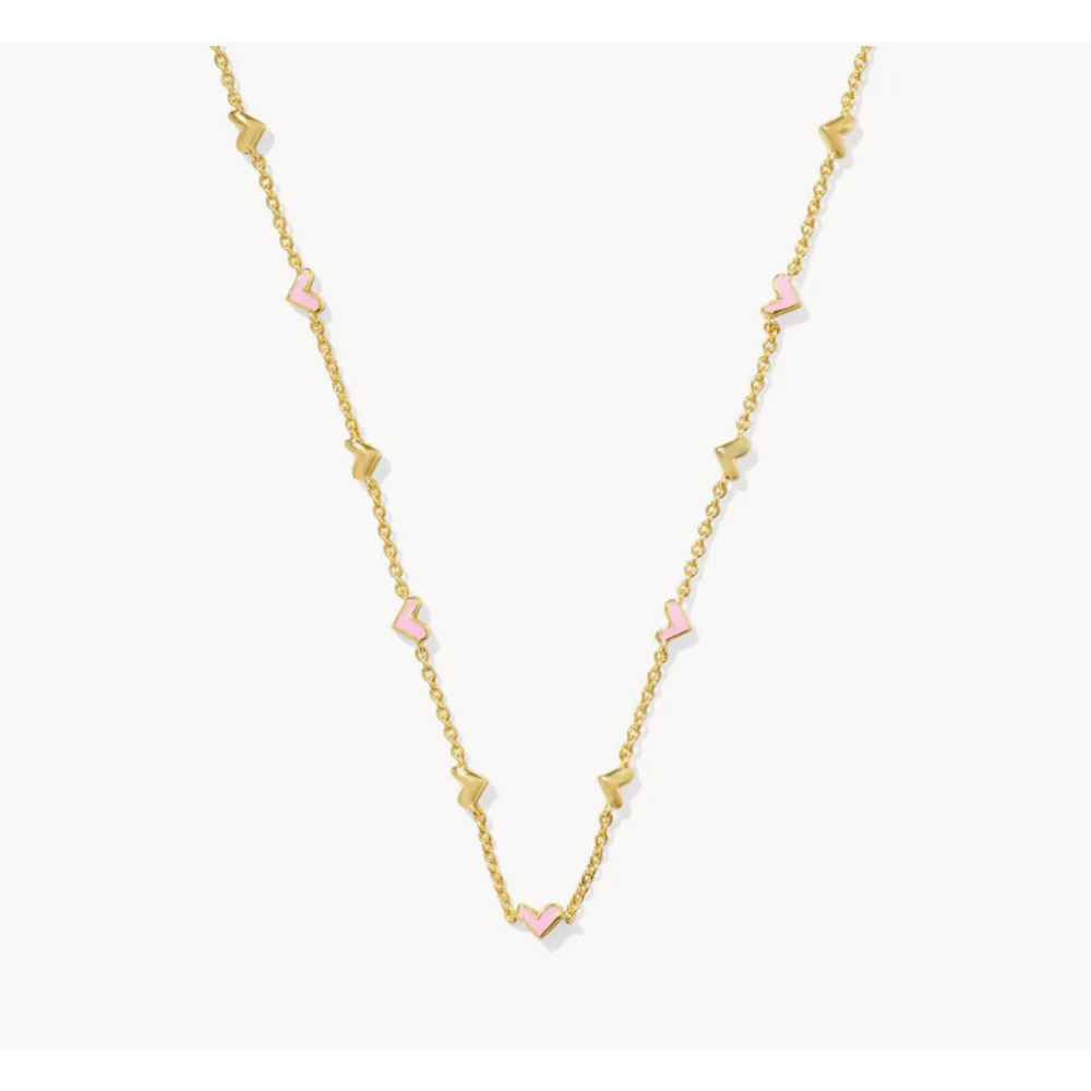 Kendra Scott Pink Heart Pendant Necklace